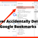 Recover Deleted Bookmarks