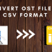 Convert OST file to CSV format