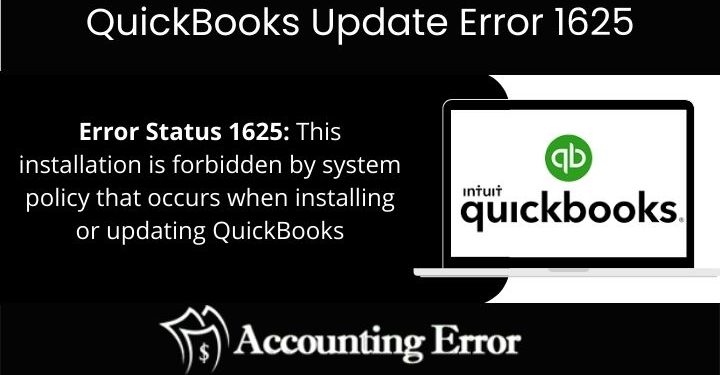 QuickBooks Update Error 1625