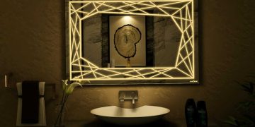 Mirror with LED lights
