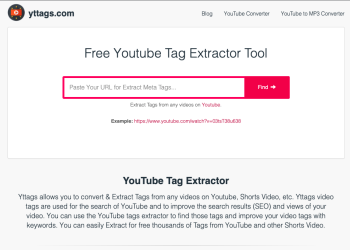 YouTube Tag Extractor - Extract the tags from a Youtube Video