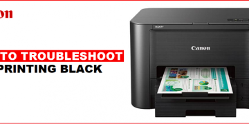 canon printer not printing black properly