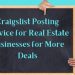 Craigslist posting service for real estate Businesses for more deals