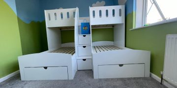 bunk bed with steps