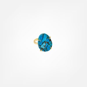 Multi Turquoise Adjustable gemstone Ring