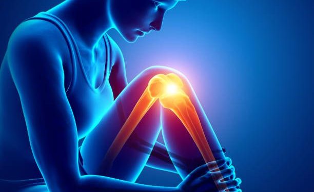 3d Illustration of Women Knee pain